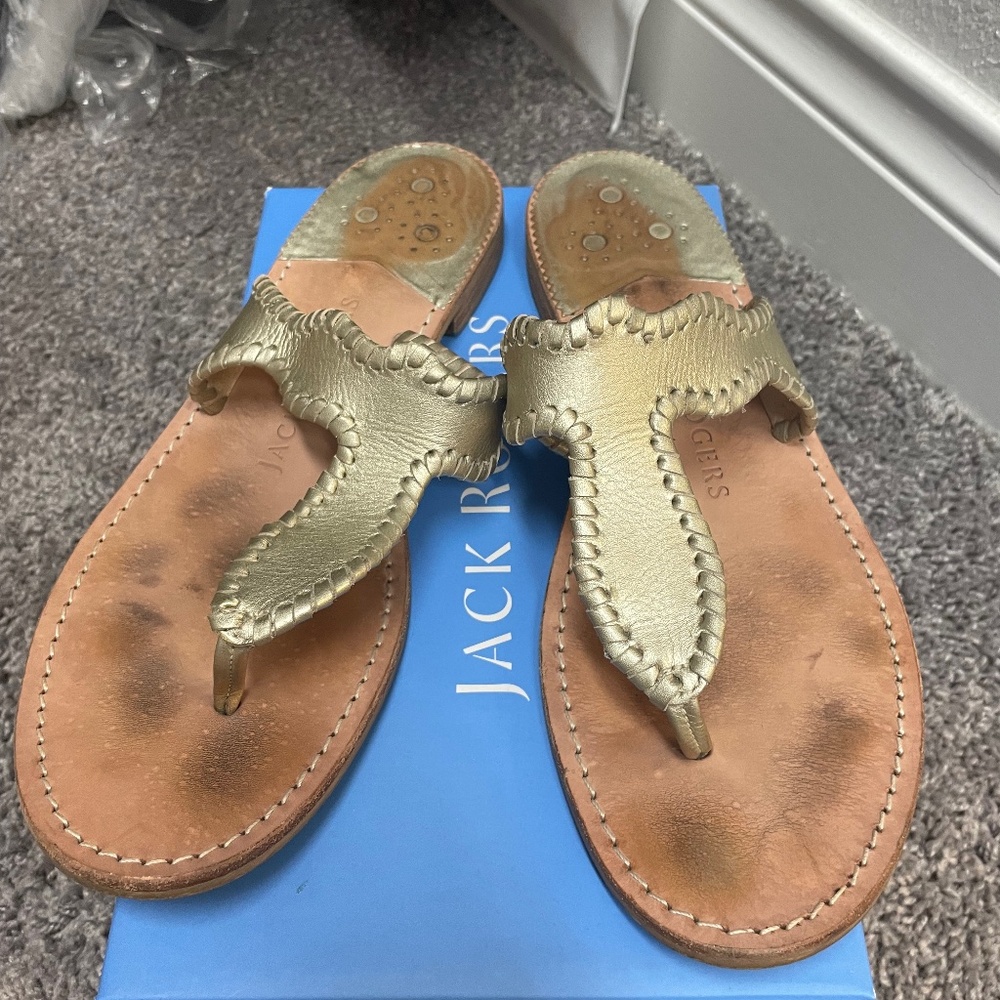 Jack Rogers Sandals Size 11 Platinum